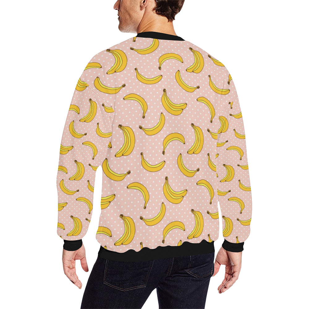 Banana Pattern Print Design BA06 Men Long Sleeve Sweatshirt