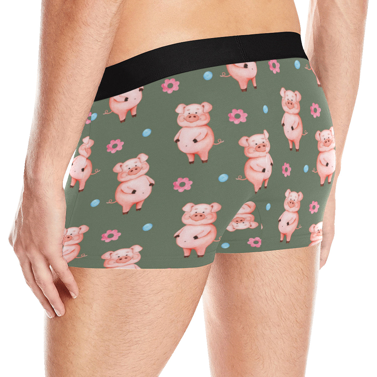 Pig Pattern Print Design 03 Men's Boxer Briefs