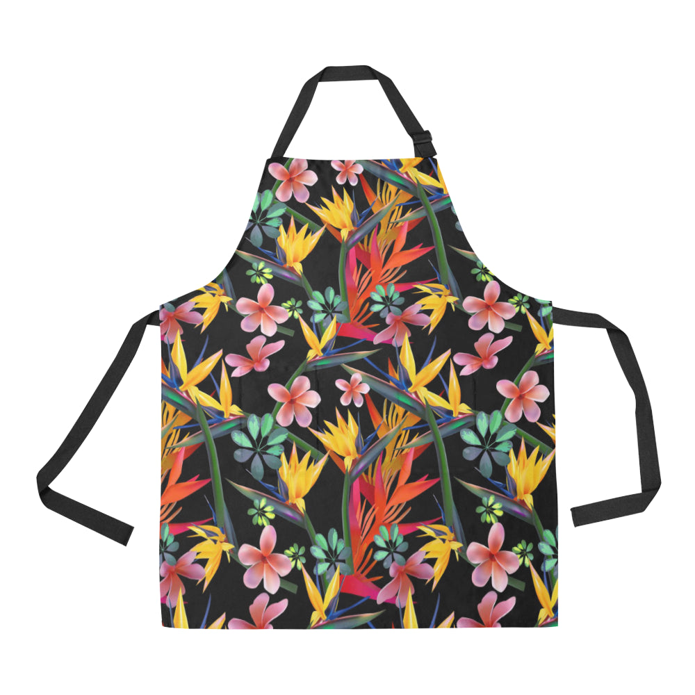 Tropical Flower Pattern Print Design TF015 Apron with Pocket