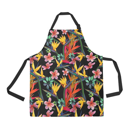 Tropical Flower Pattern Print Design TF015 Apron with Pocket