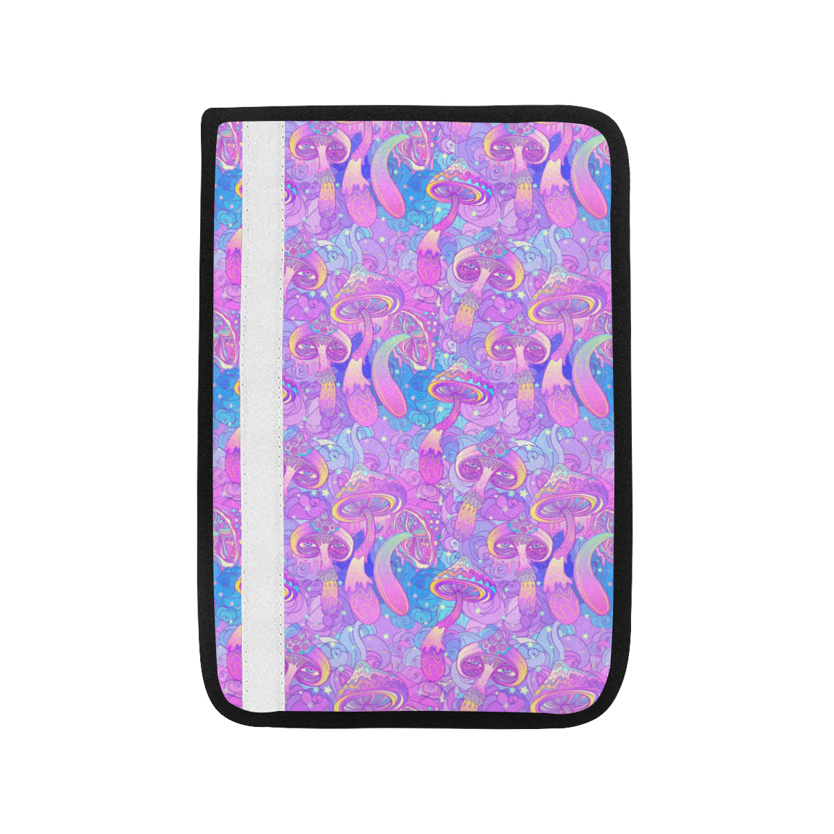 Psychedelic Trippy Mushroom Print Car Seat Belt Cover