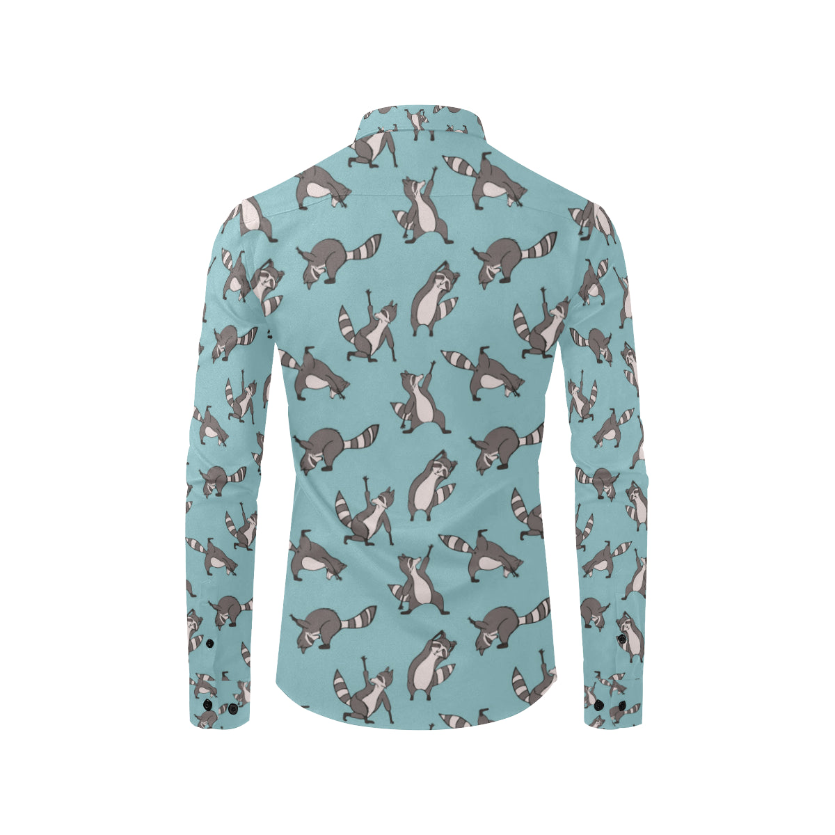 Raccoon Pattern Print Design A07 Men's Long Sleeve Shirt