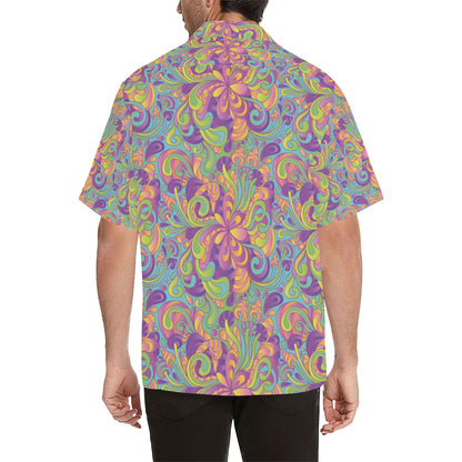 Psychedelic Mushroom Pattern Print Design A05 Men's Hawaiian Shirt