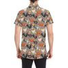 Chicken Evolution Pattern Men's Short Sleeve Button Up Shirt