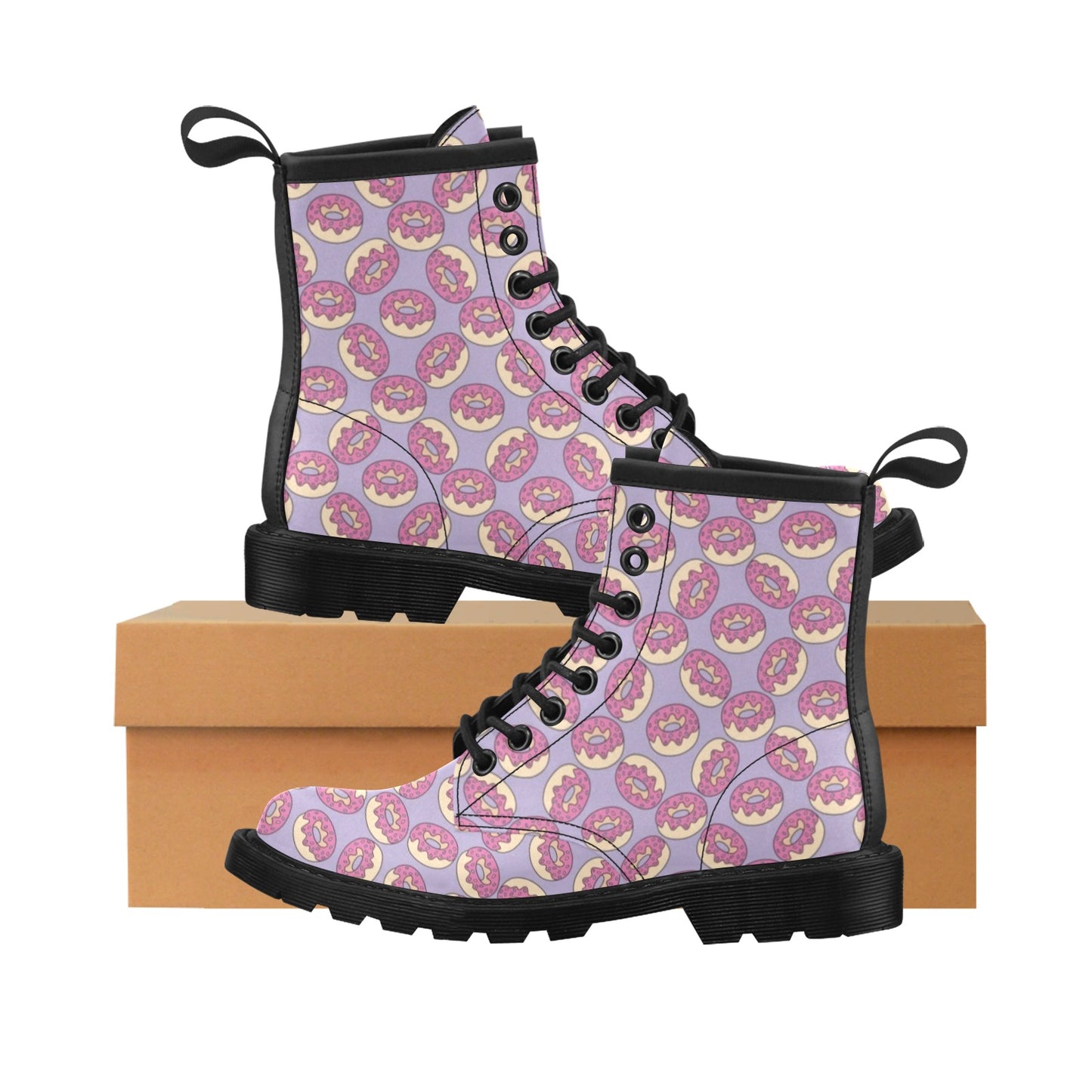 Donut Pattern Print Design DN015 Women's Boots