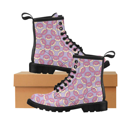 Donut Pattern Print Design DN015 Women's Boots