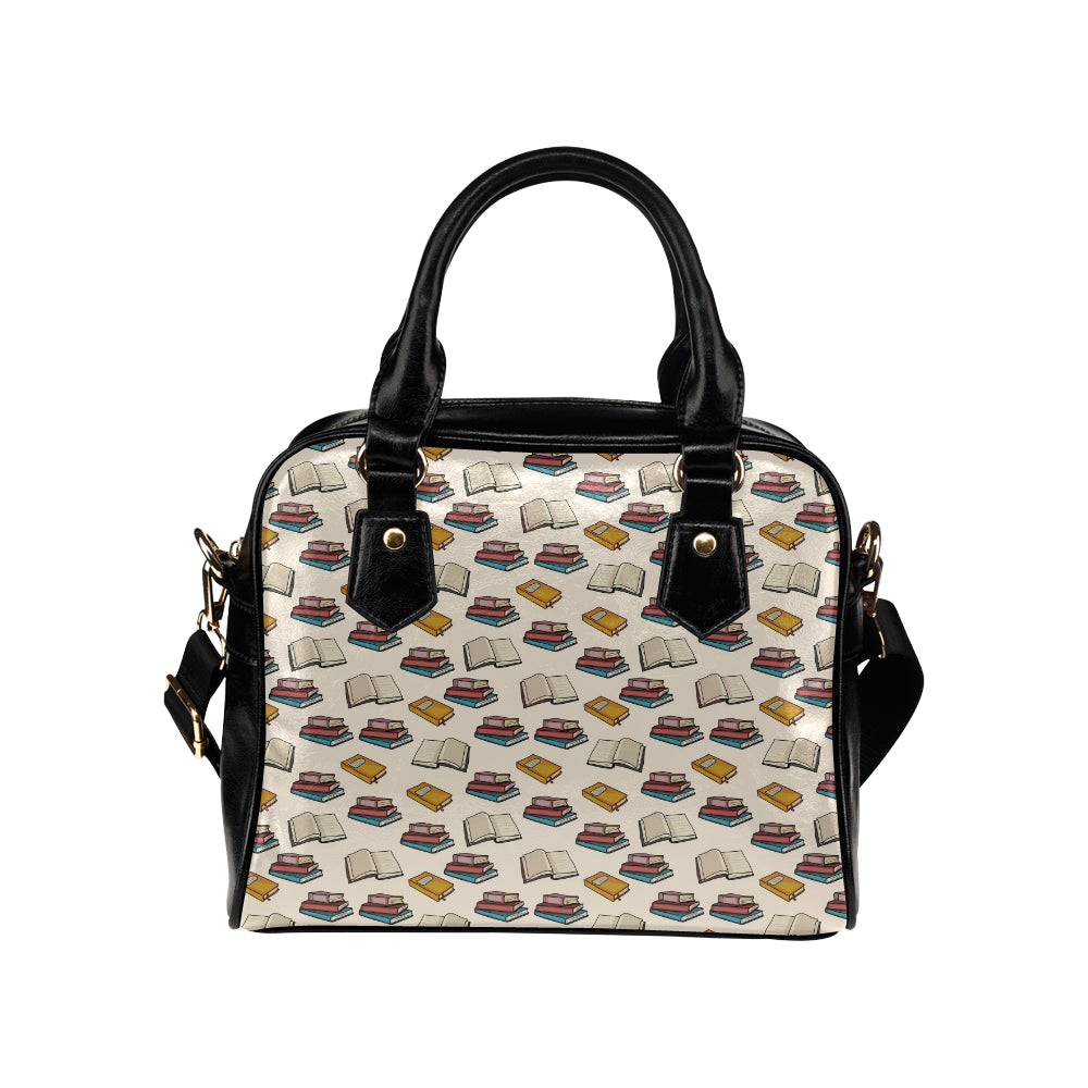 Book Pattern Print Design 04 Shoulder Handbag