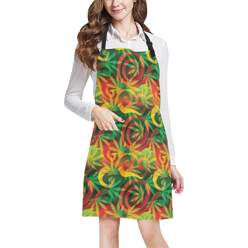 Rastafarian Pattern Print Design A01 Apron with Pocket