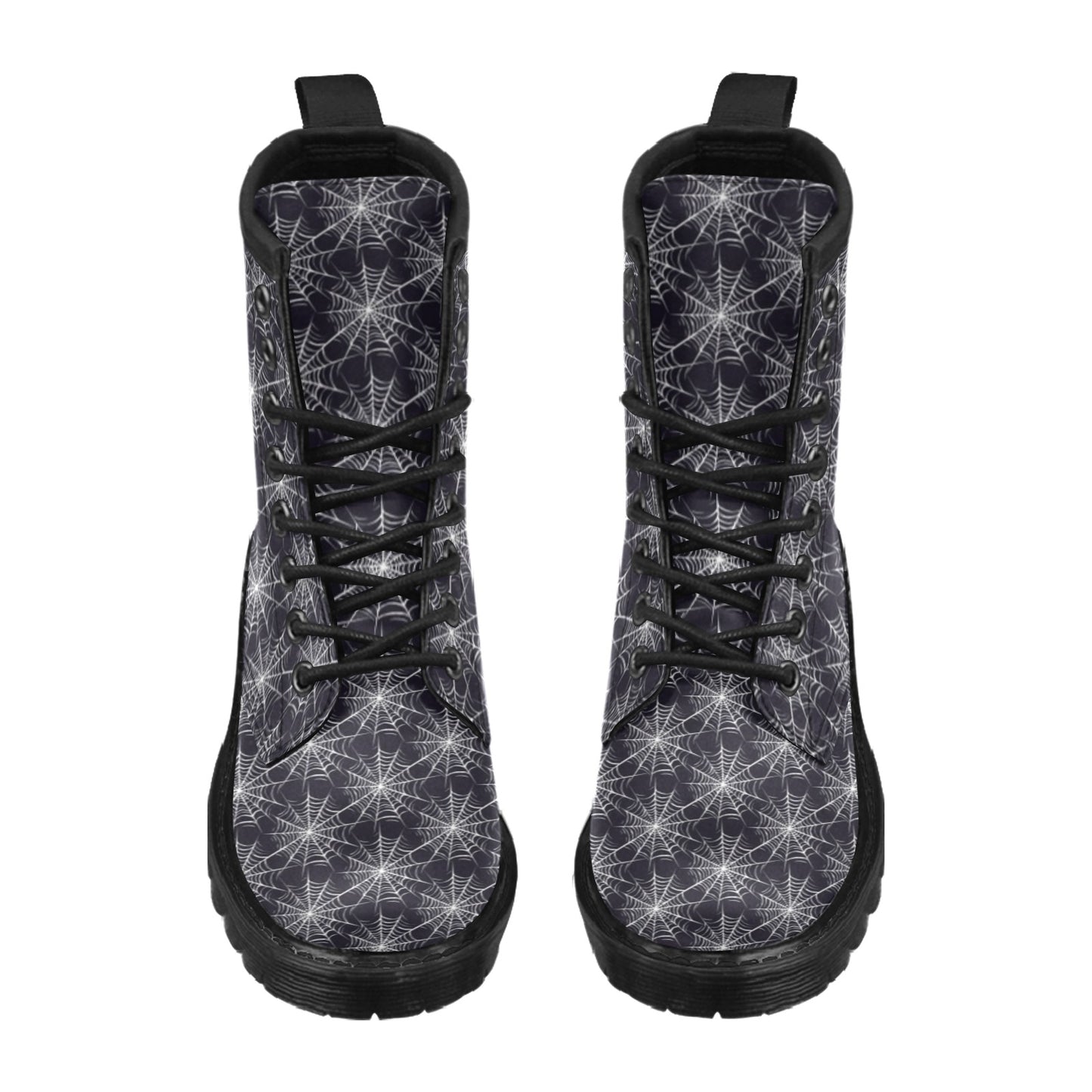 Spider Web Print Design LKS303 Women's Boots