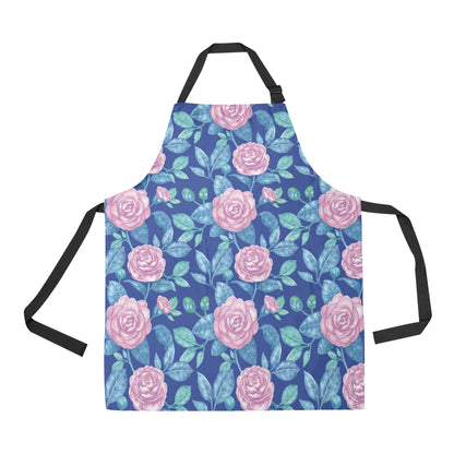 Camellia Pattern Print Design CM05 Apron with Pocket
