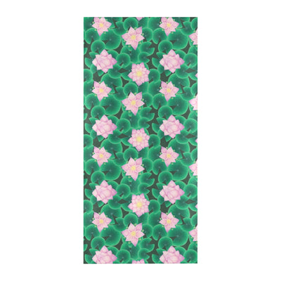 Water Lily Print Design LKS303 Beach Towel 32" x 71"