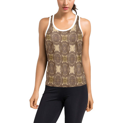 Ancient Greek Symbol Print Design LKS309 Women's Racerback Tank Top