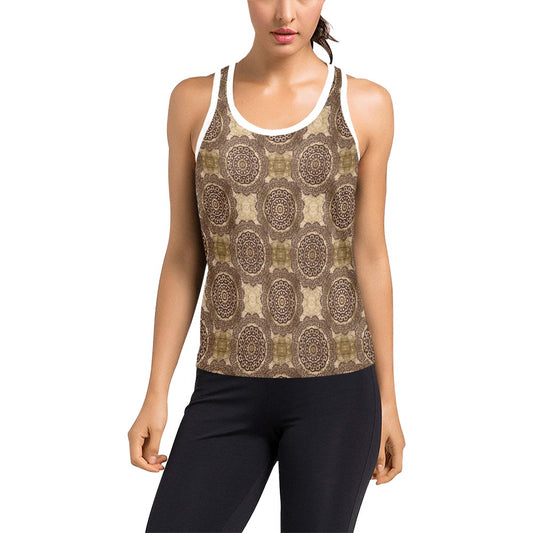 Ancient Greek Symbol Print Design LKS309 Women's Racerback Tank Top