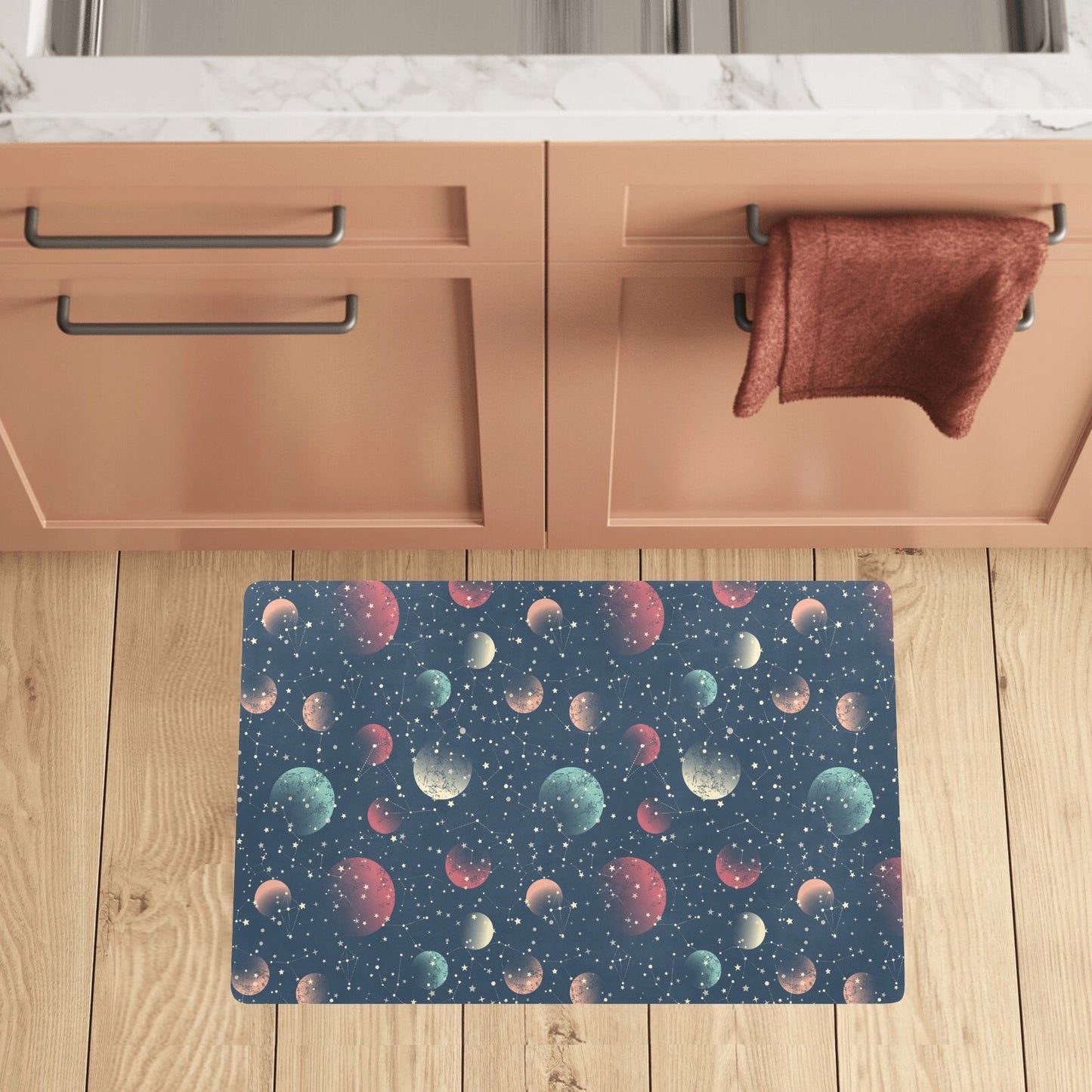 Cosmic Pattern Print Design 04 Kitchen Mat