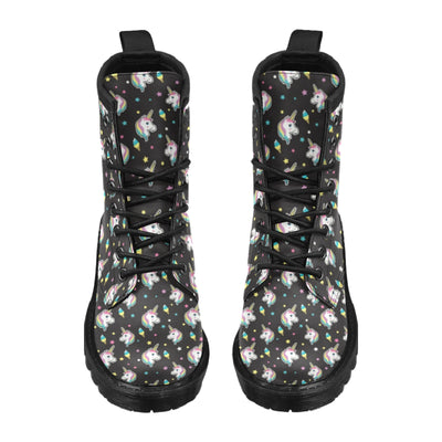 Unicorn Print Design LKS302 Women's Boots