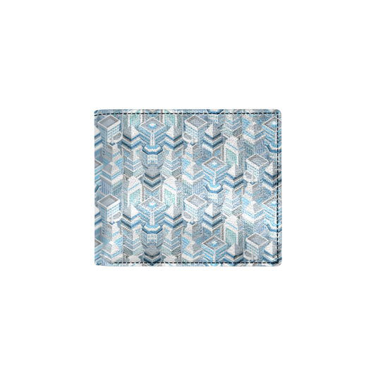 City  Pattern Print Design 03 Men's ID Card Wallet