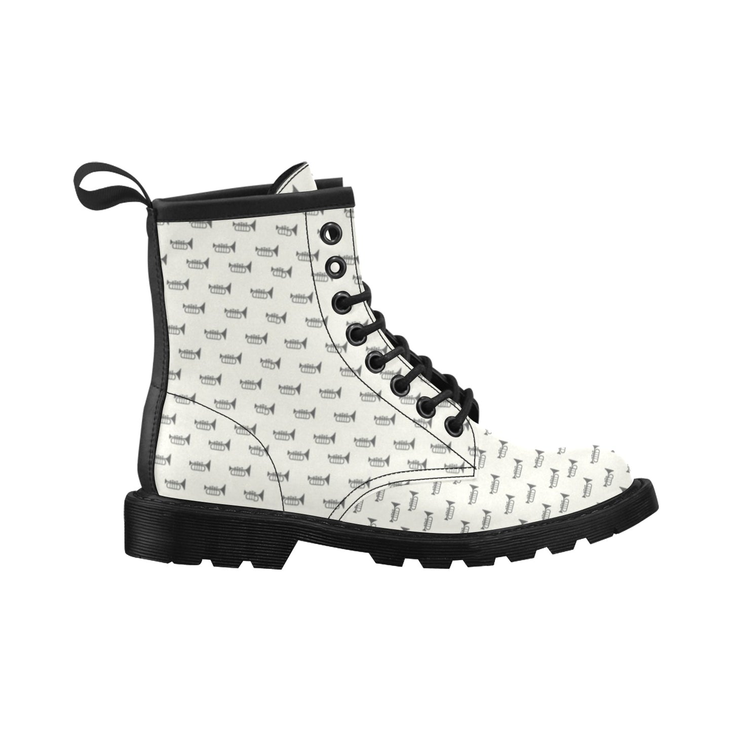 Trumpet Pattern Themed Print Women's Boots