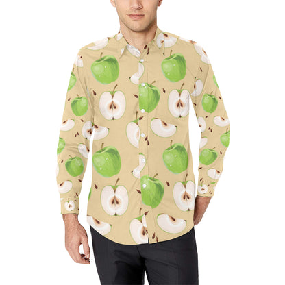 Apple Pattern Print Design AP07 Men's Long Sleeve Shirt
