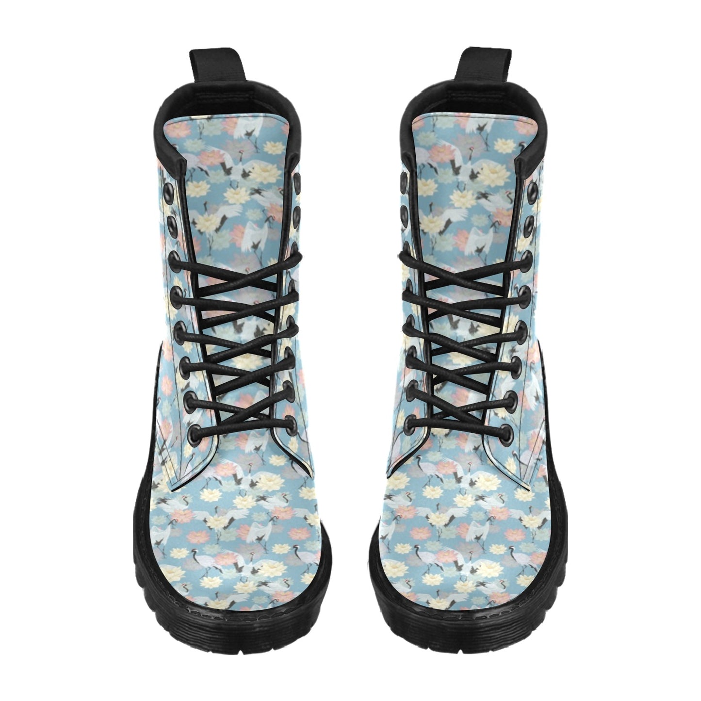 Water Lily Print Design LKS304 Women's Boots