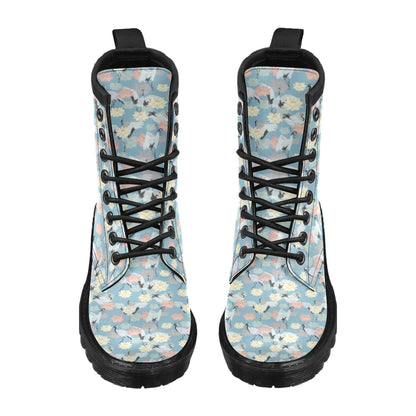 Water Lily Print Design LKS304 Women's Boots