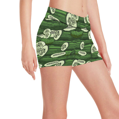 Cucumber Pattern Print Design CC01 Yoga Shorts