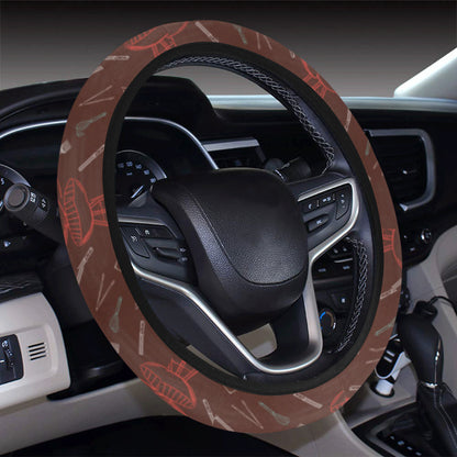 Barbecue Pattern Print Design 01 Steering Wheel Cover with Elastic Edge