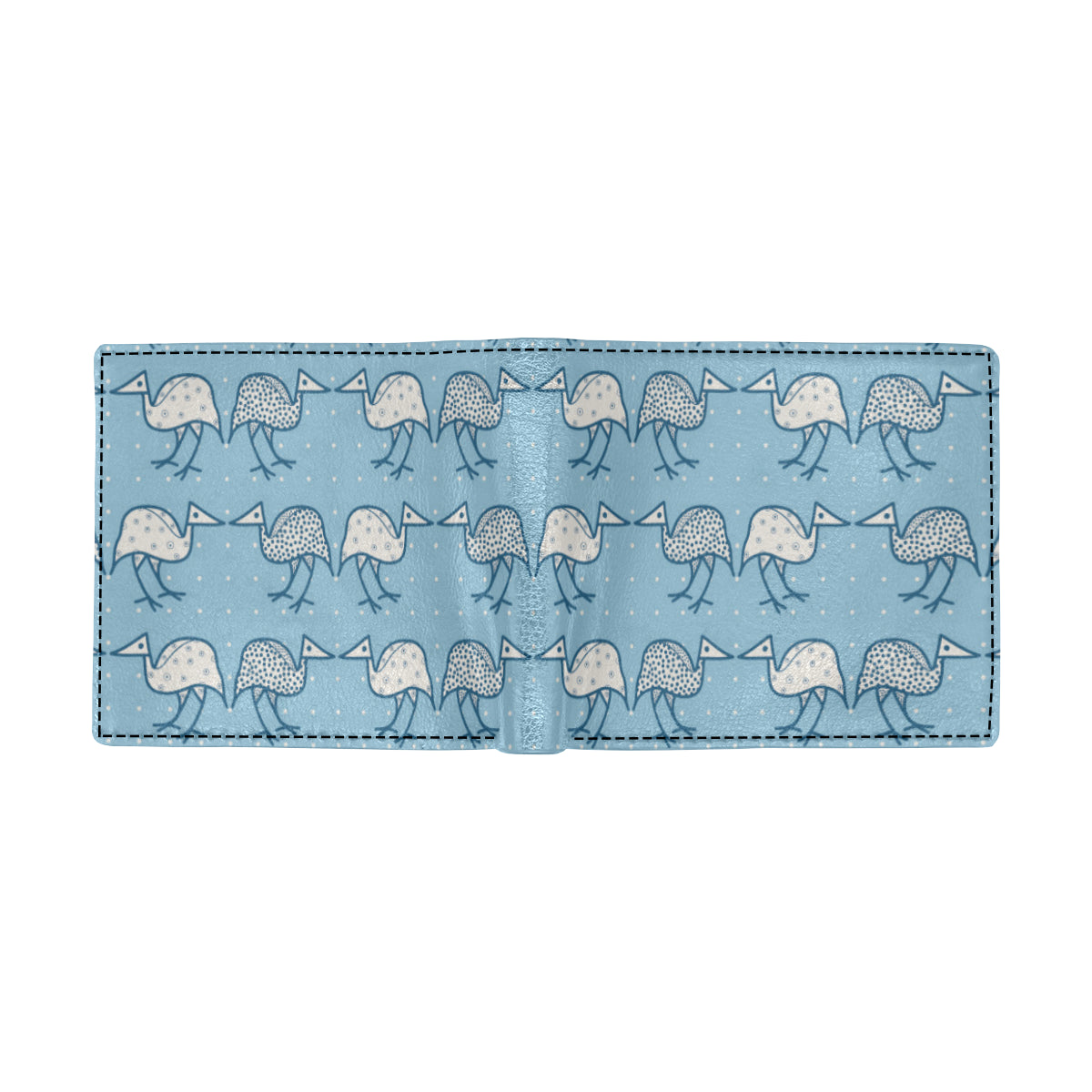 Emu Pattern Print Design 01 Men's ID Card Wallet