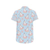 Donut Unicorn Pattern Print Design DN014 Men's Short Sleeve Button Up Shirt