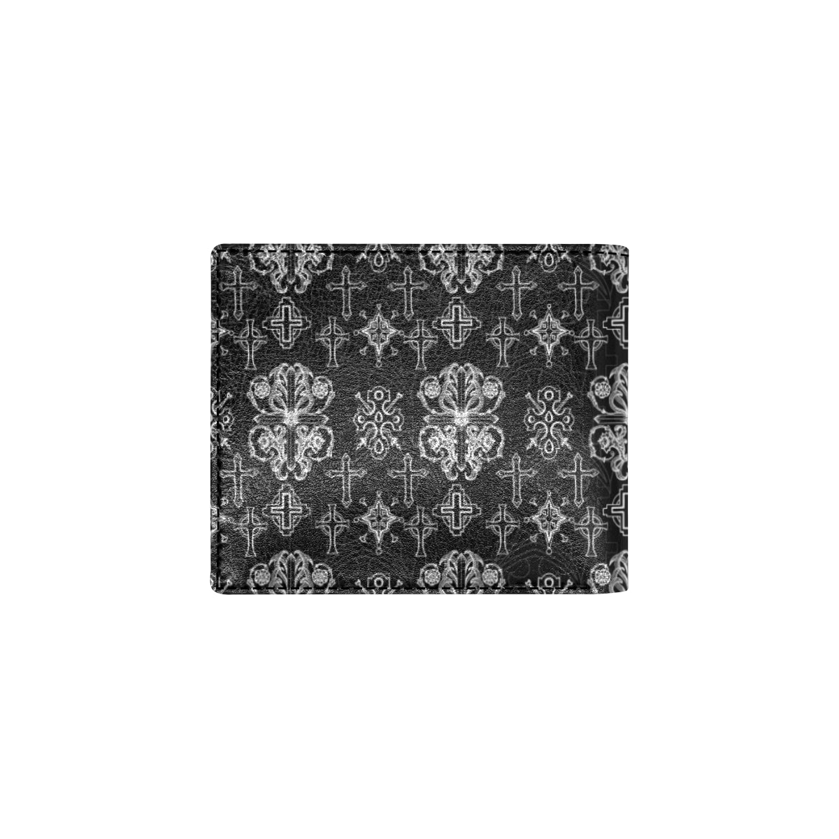 Cross Pattern Print Design 04 Men's ID Card Wallet