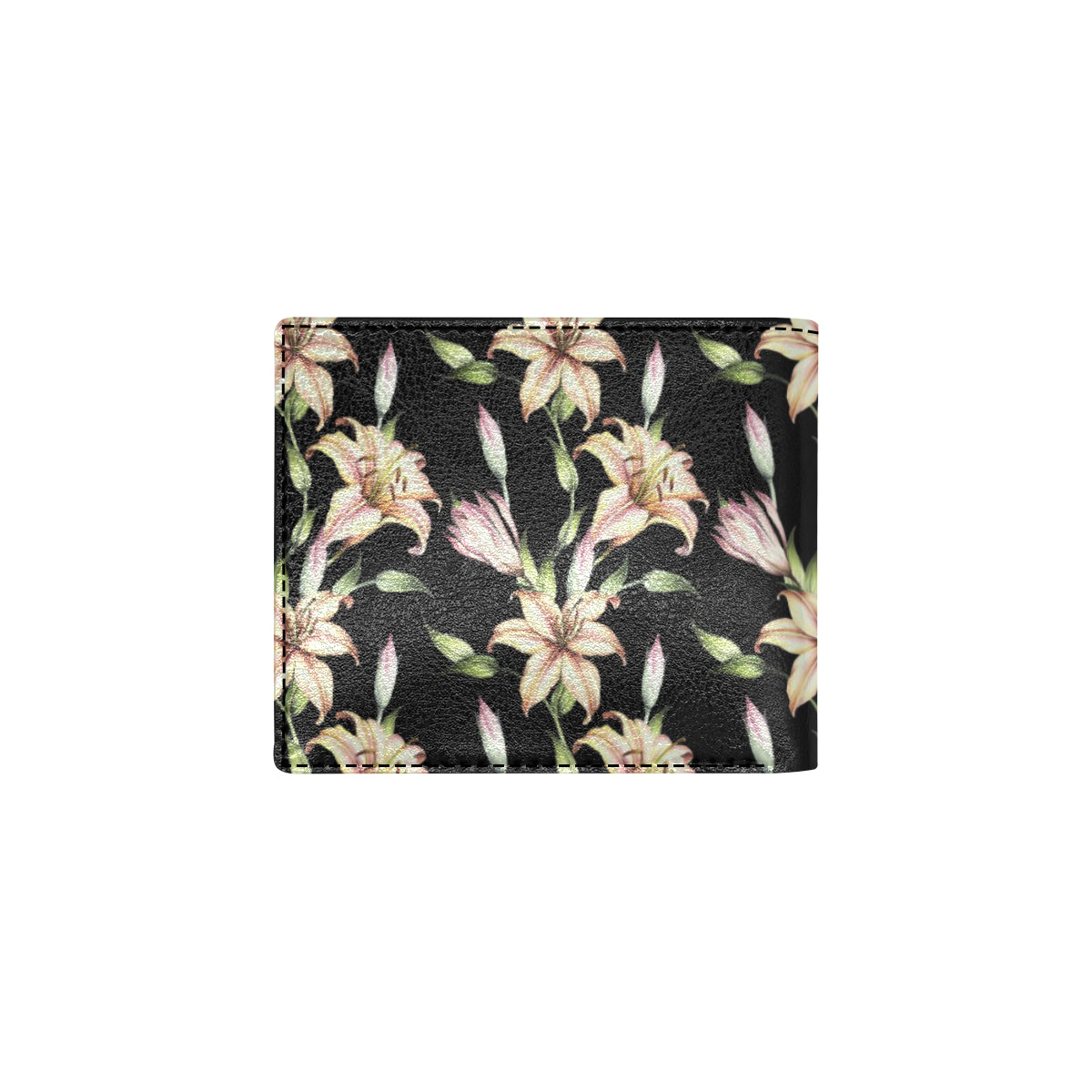 Lily Pattern Print Design LY05 Men's ID Card Wallet