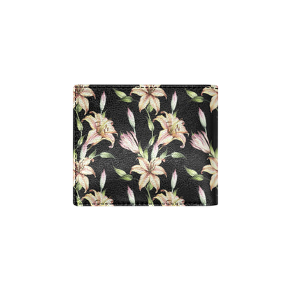 Lily Pattern Print Design LY05 Men's ID Card Wallet