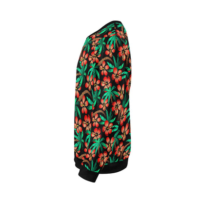 Hawaiian Themed Pattern Print Design H022 Men Long Sleeve Sweatshirt
