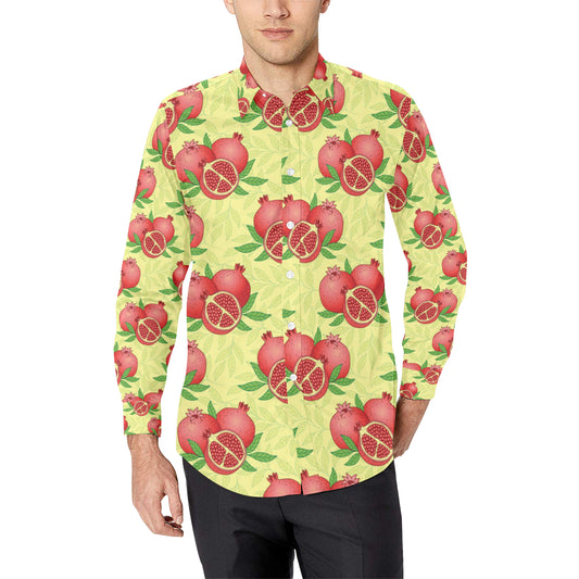 Pomegranate Pattern Print Design PG07 Men's Long Sleeve Shirt
