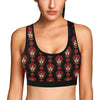 Day of the Dead Skull Girl Pattern Sports Bra