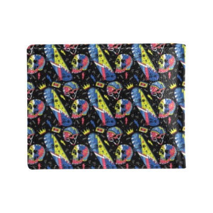 Skateboard Print Design LKS304 Men's ID Card Wallet
