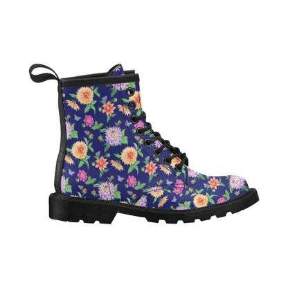Dahlia Pattern Print Design DH010 Women's Boots