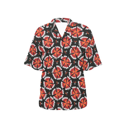 Carnations Pattern Print Design CN03 Women's Hawaiian Shirt