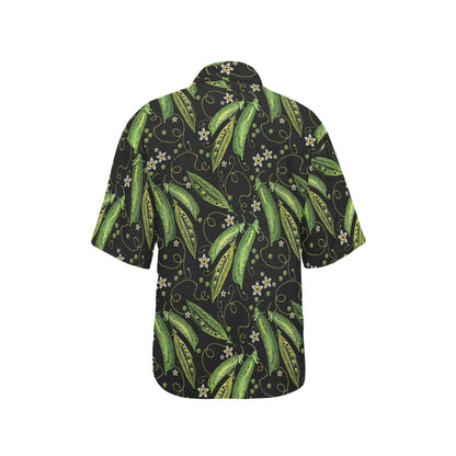 Peas Pattern Print Design A02 Women's Hawaiian Shirt