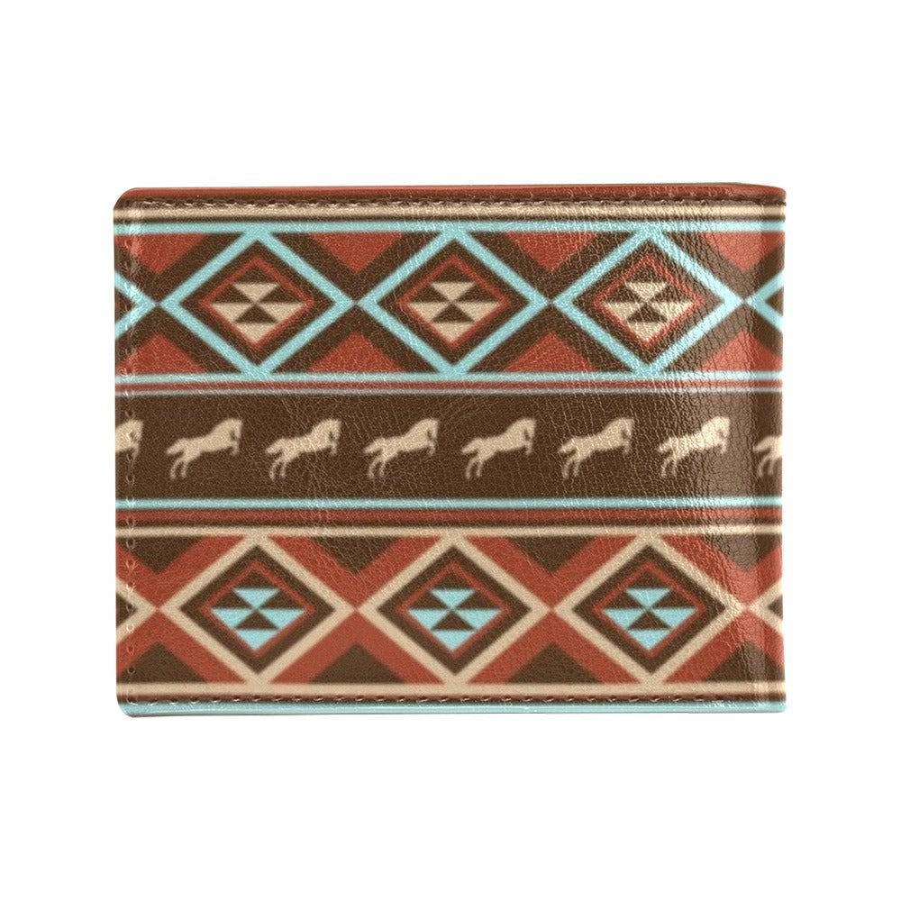 Western Horse Pattern Print LKS301 Men's ID Card Wallet