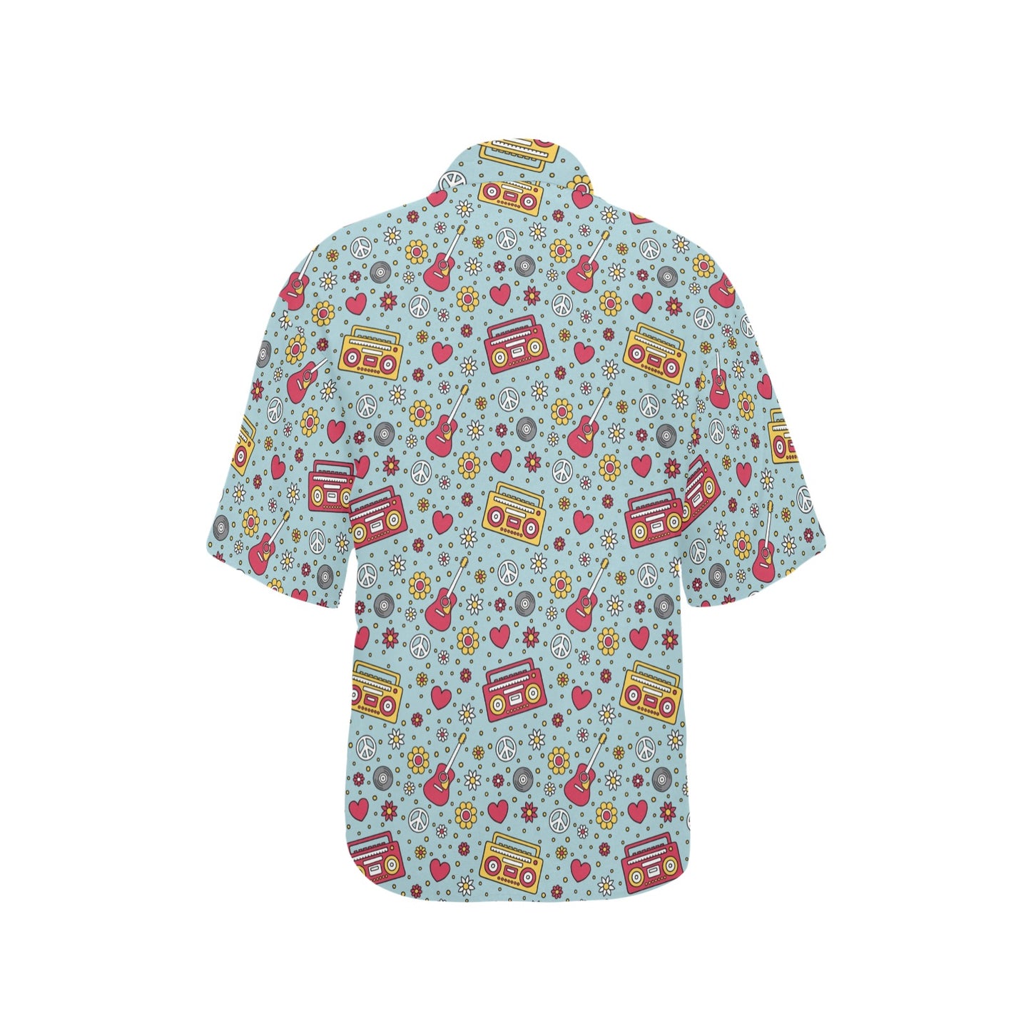 Hippie Print Design LKS307 Women's Hawaiian Shirt