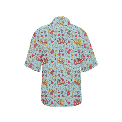 Hippie Print Design LKS307 Women's Hawaiian Shirt