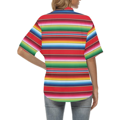 Serape Pattern Women's Hawaiian Shirt