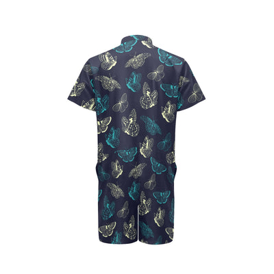 Monarch Butterfly Pattern Print Design 01 Men's Romper