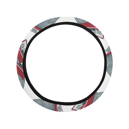 Accordion Pattern Print Design 03 Steering Wheel Cover with Elastic Edge