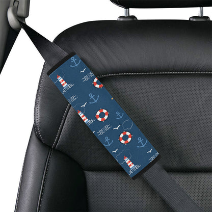 Nautical Pattern Print Design A06 Car Seat Belt Cover
