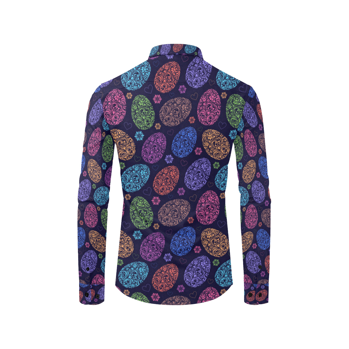 Easter Eggs Pattern Print Design RB012 Men's Long Sleeve Shirt