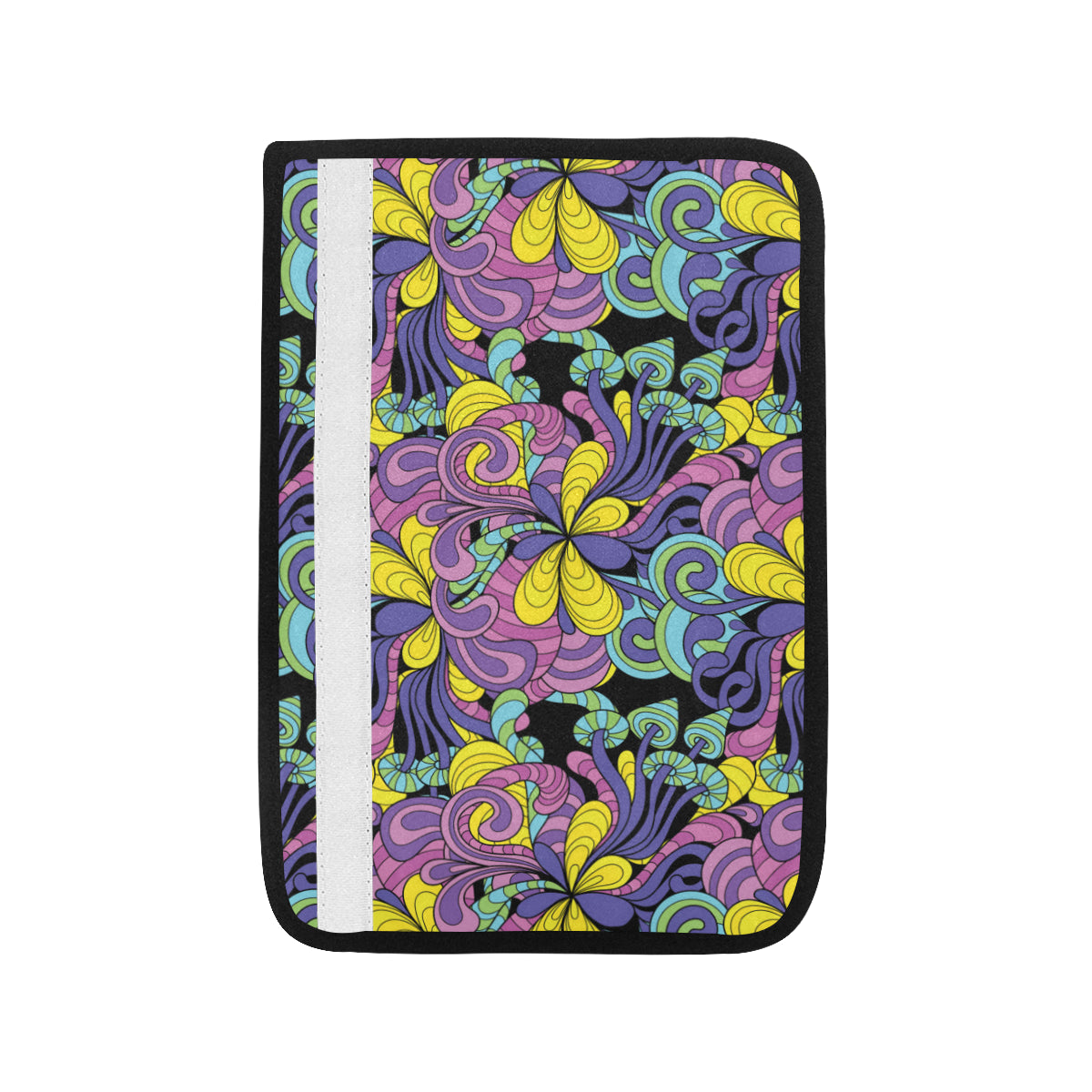 Psychedelic Pattern Print Design A04 Car Seat Belt Cover