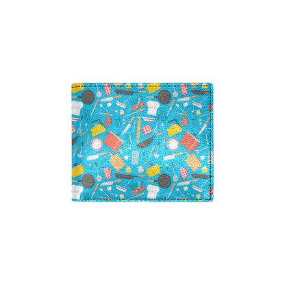 Cooking Kitchen Tools Pattern Print Design 03 Men's ID Card Wallet