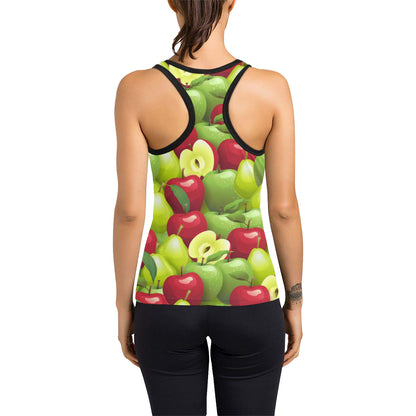 Apple Pattern Print Design AP03 Women's Racerback Tank Top