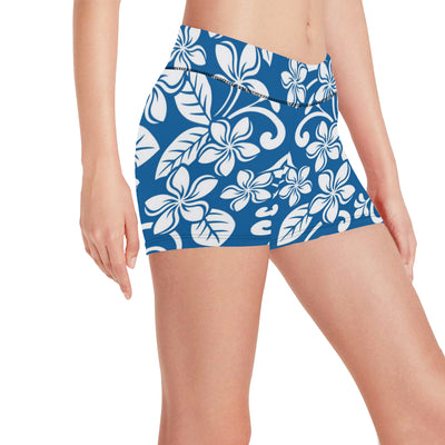 Plumeria Pattern Print Design PM013 Yoga Shorts